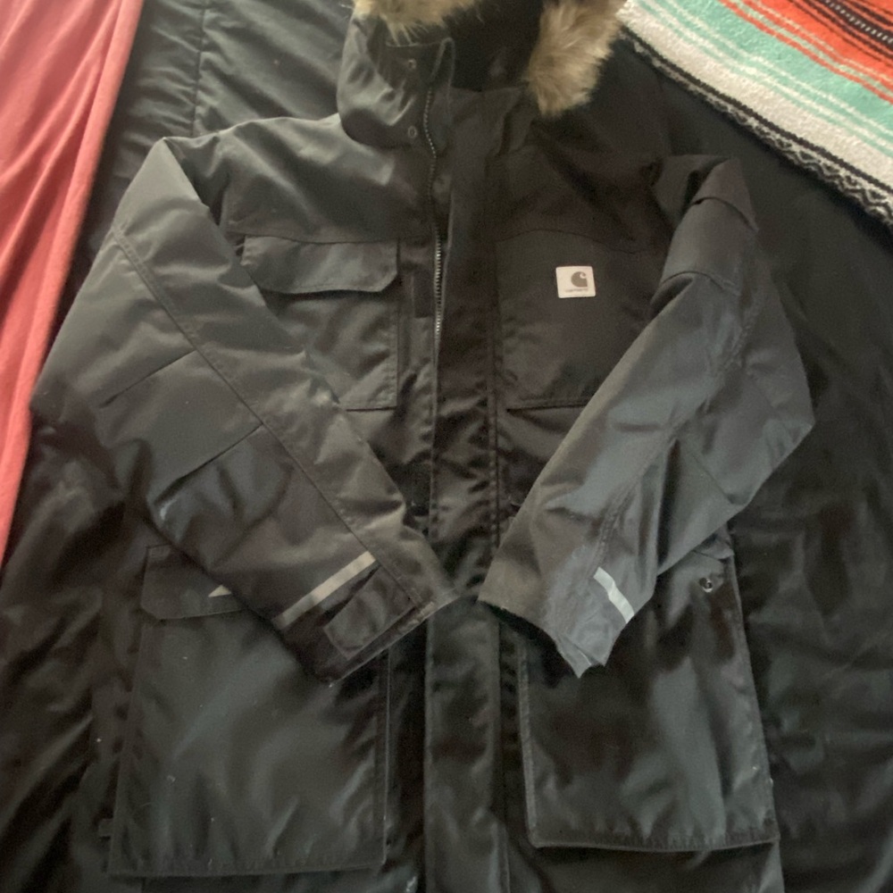 Carhartt Yukon Extreme Black Men's Parka with Hood!